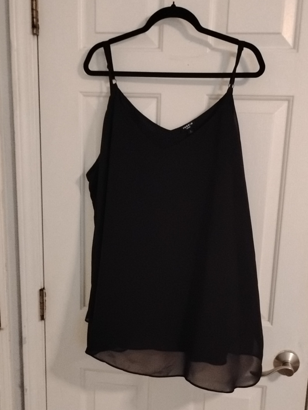 torrid Black V-Neck Spaghetti Strap Tank